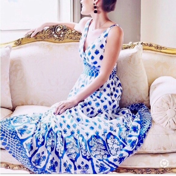 J. Crew Dresses & Skirts - J. Crew Santorini Block Print Maxi Dress